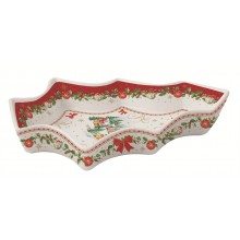 Дълбоко плато за сервиране елха 28х21см Christmas Heritage